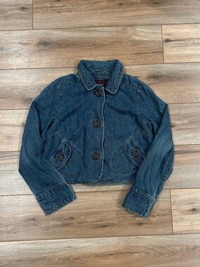 SONOMA Vintage 2000s Y2k Western 100% Cotton Denim Jacket | Size Medium